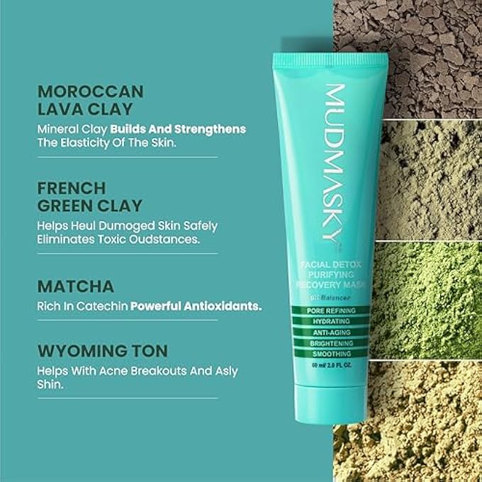 MUDMASKY FACIAL DETOX PURIFYING RECOVERY MASK - Image 2